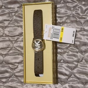 NWT MICHAEL KORS S/M BROWN MK BELT